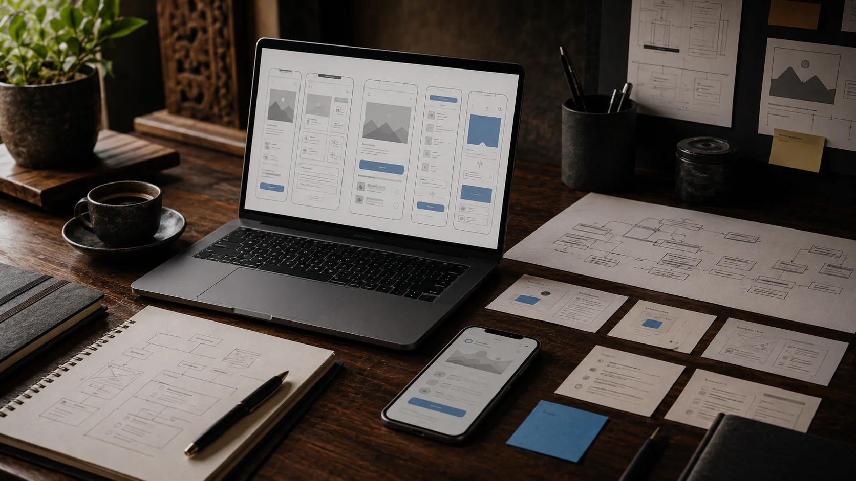 Case study aplikasi Flutter Bozwe dengan peta alur produk Android dan struktur aplikasi mobile